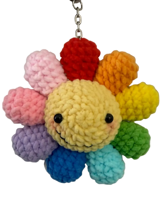 Rainbow Flower Keychain
